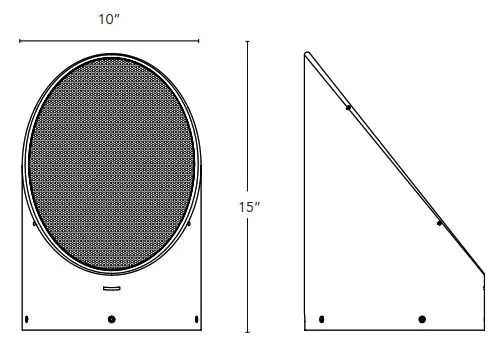 COASTAL SOURCE EBS102W6.5BN 10.0 Ellipse Bollard Satellite - F9ig1