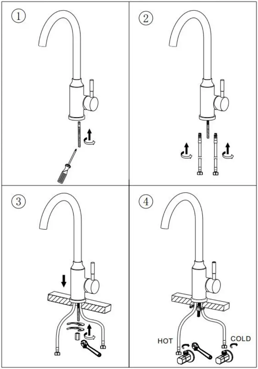 essence Kitchen Faucet Mixer - Horse Shoe Fixing Kit