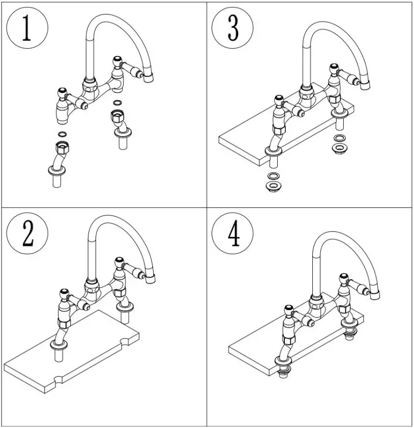 essence Kitchen Faucet Mixer - Two Leg Fixing Kit