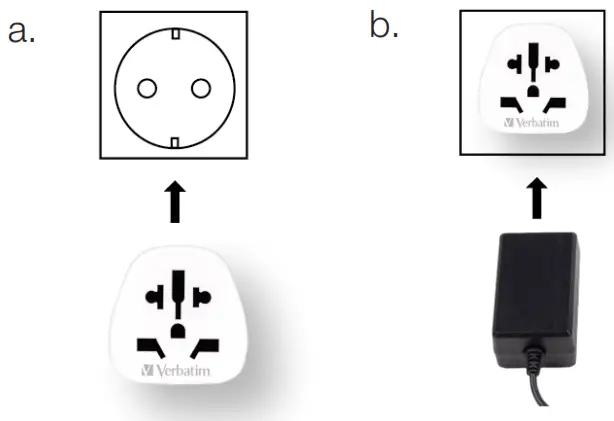 Verbatim WTEU 01 Travel Adapter Plug - Connecting