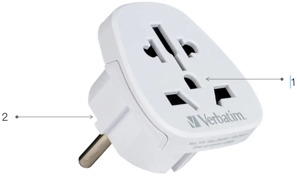 Verbatim WTEU 01 Travel Adapter Plug - How it works