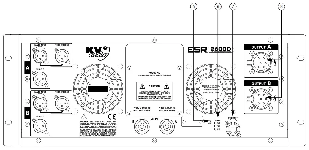 KV2 audio ESR Series Sound System - Rear Panel1