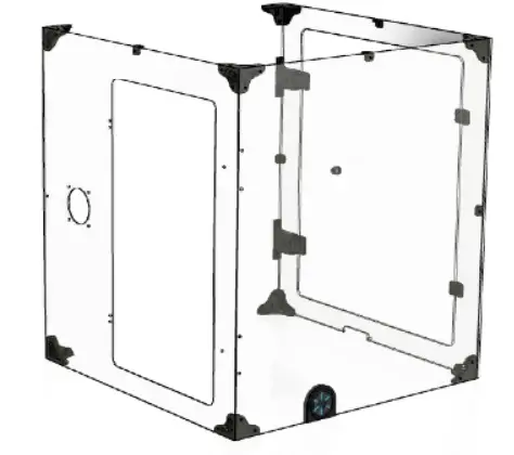 3D UP FITTERS Ender 5 Plus R1 Enclosure Kit - Back