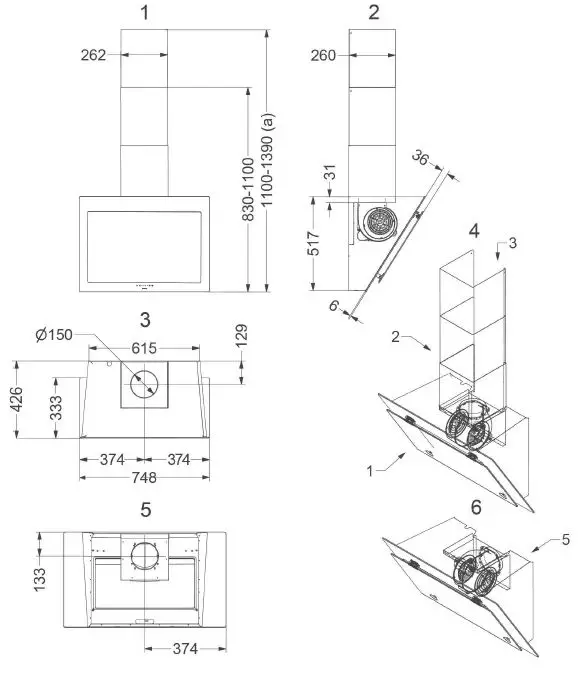 NOVY-7830-Vision-90cm-Wall-Mounted-Hood-12