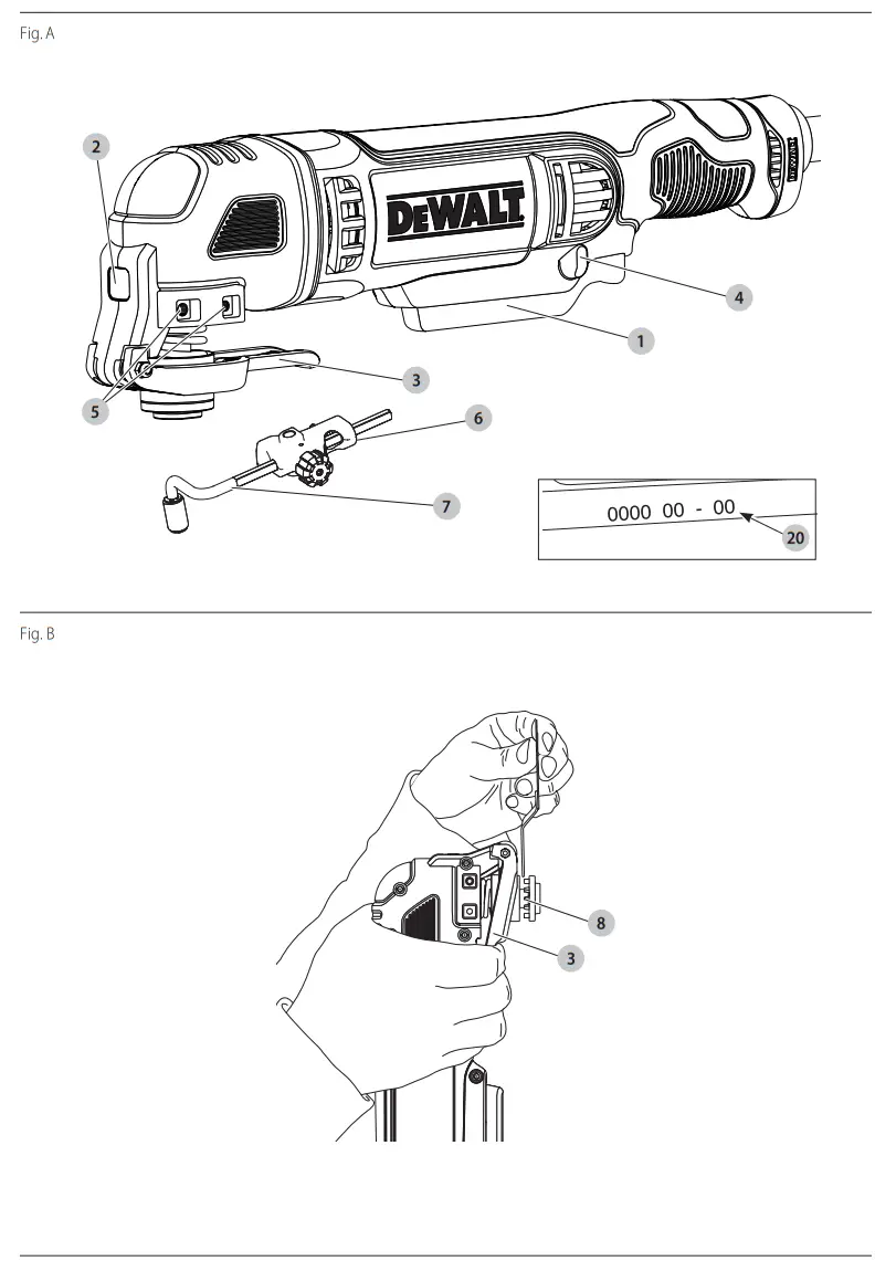 DEWALT DWE314 Oscillating Multi Tool - parts 1