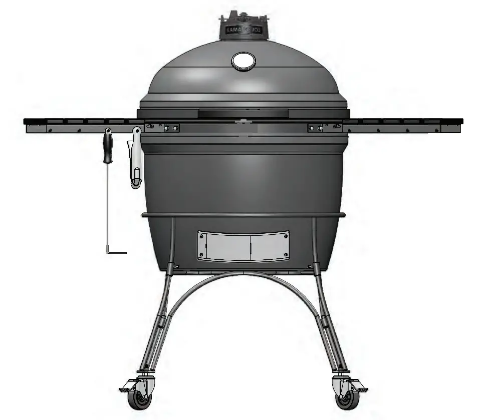 KAMADO JOE BJ24RH 24 Inch W Blaze Red Kamado Charcoal Grill