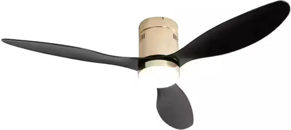 BANSA ROSE DHMTT2022090210 52 in. LED Integrated Indoor Rose Gold 3 Leaf Ceiling Fan