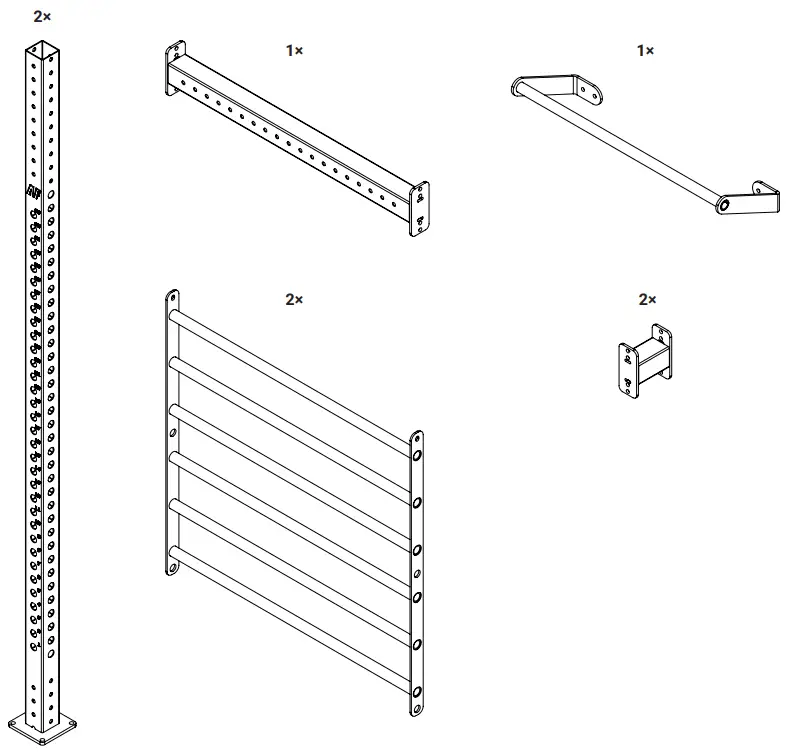 ALPHAFIT MKT1027 Gymnastics Walls - PART LIST