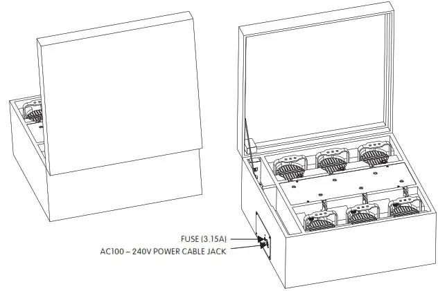 Sistemamt SS869SW 40W Battery Powered Fresnel LED - Battery Charging 1