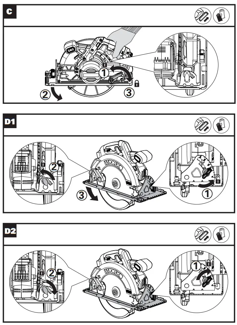 WORX WX520 20V Cordless Brushless Circular Saw - fig 3