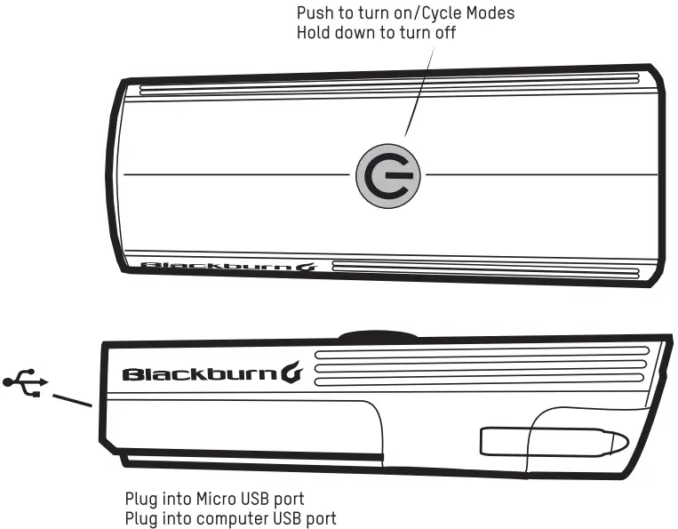 Dayblazer 7074412 550 Front Click USB Rear Light Set - USB
