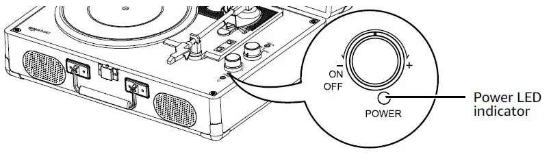 Amazon Basics TT601S Turntable Record Player with Built-In Speakers and Bluetooth-fig-1 (6)