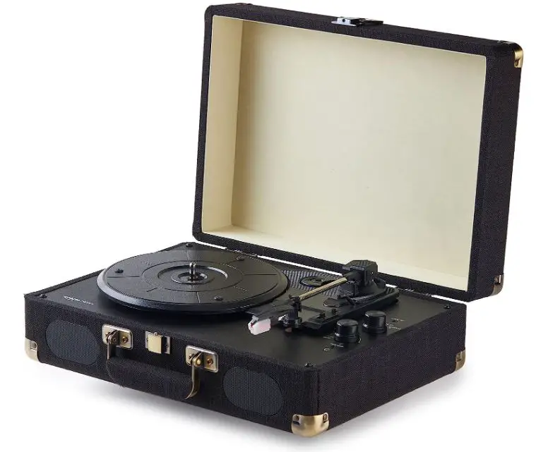 Amazon Basics TT601S Turntable Record Player with Built-In Speakers and Bluetooth-product