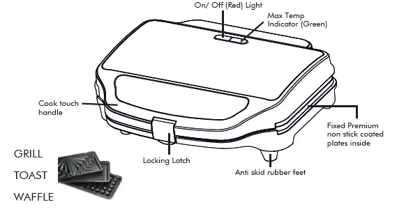 CLEARLINE-Jumbo-Waffle-Maker-fig-1