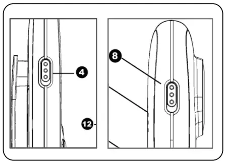 SereneLife SLBCAM10 Video Baby Monitor - power key