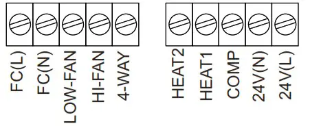 ACiQ PTAC Series Packaged Terminal Air Conditioner - WALL THERMOSTAT TERMINAL 5