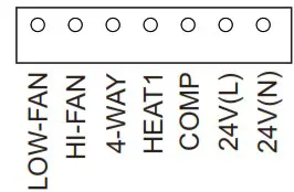ACiQ PTAC Series Packaged Terminal Air Conditioner - WALL THERMOSTAT TERMINAL 6