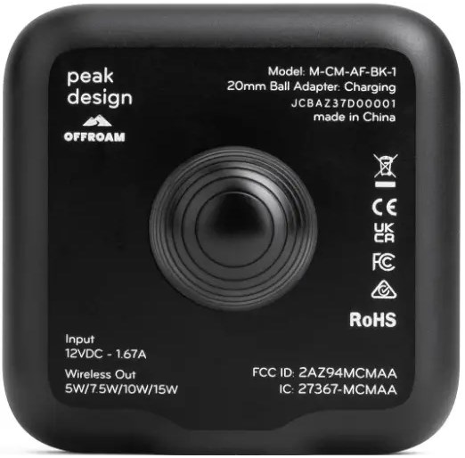 peak design M-MM-AF-BK-WEB-1 20mm Ball Adaptor