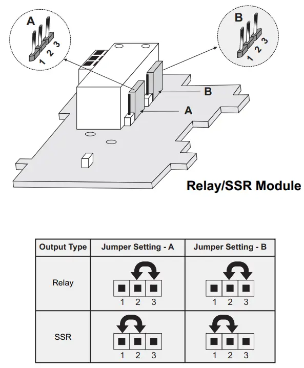 epsilon 48x48 Self Tune PID Process Controller with Ramp Soak Profile - JUMPER SETTINGS