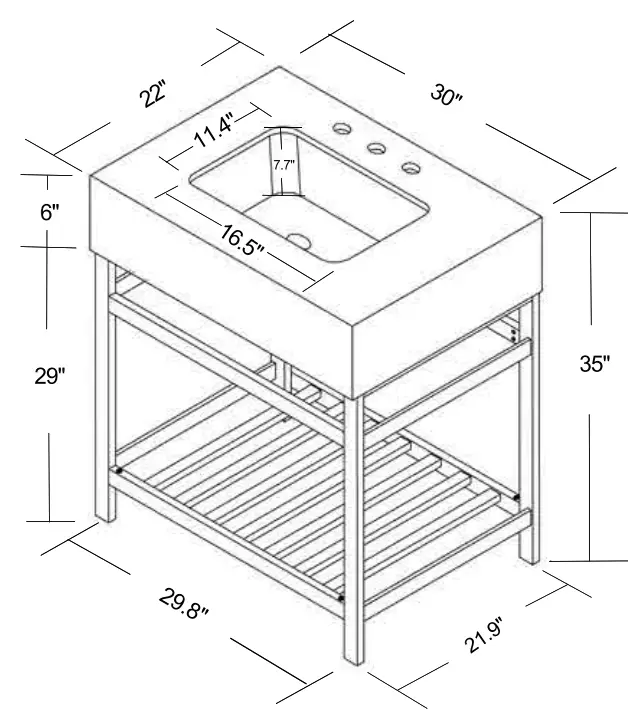 ALTAIR 70030 SWAP MB NM Edolo Bath Vanity - fig