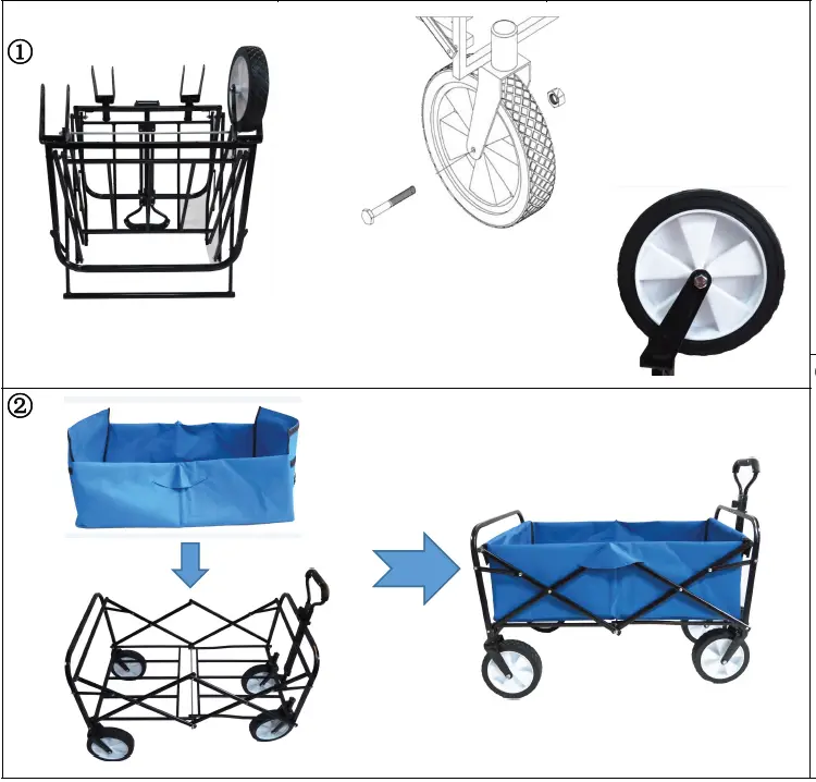 THE-HOME-DEPOT-KTDGCP82601-Steel-Collapsible-Folding-Fabric-Outdoor-Utility-Wagon-Garden-Cart-FIG-2