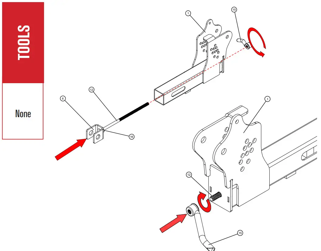 MASTER MFG UTVBR-M Adjustable Hitch Receiver Boom Mount Kit - TOOLS REQUIRED 2