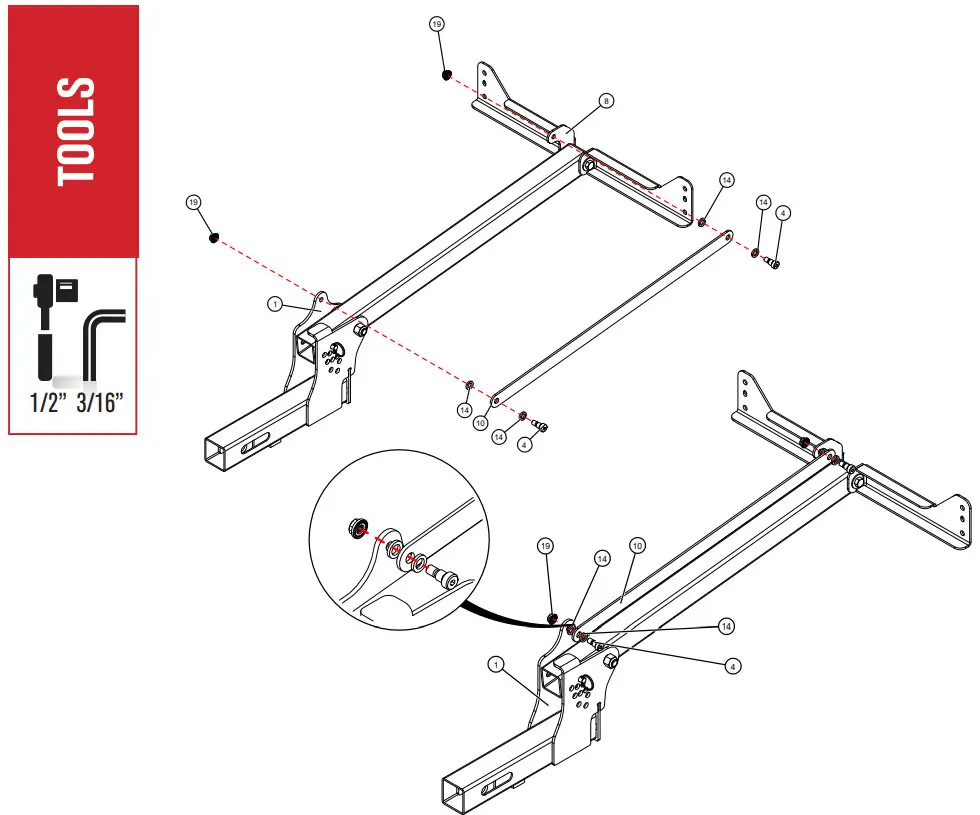 MASTER MFG UTVBR-M Adjustable Hitch Receiver Boom Mount Kit - TOOLS REQUIRED17MASTER MFG UTVBR-M Adjustable Hitch Receiver Boom Mount Kit - TOOLS REQUIRED17