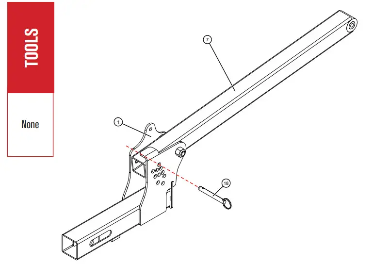 MASTER MFG UTVBR-M Adjustable Hitch Receiver Boom Mount Kit - TOOLS REQUIRED8