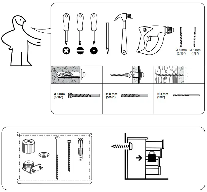 IKEA AA 2204049 4 HAUGA Chest of 6 Drawers Grey - Product Overview 1
