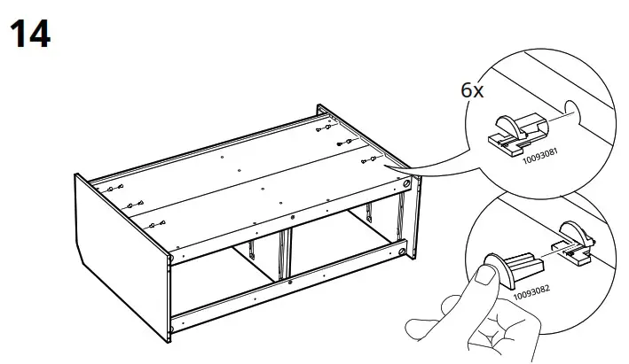 IKEA AA 2204049 4 HAUGA Chest of 6 Drawers Grey - Product Overview 22
