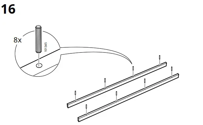 IKEA AA 2204049 4 HAUGA Chest of 6 Drawers Grey - Product Overview 24