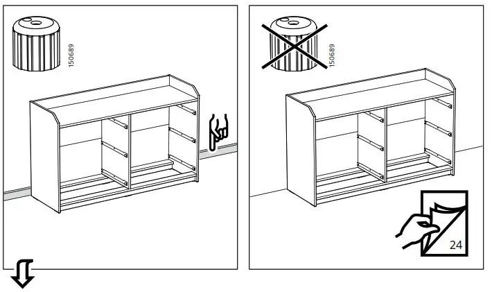 IKEA AA 2204049 4 HAUGA Chest of 6 Drawers Grey - Product Overview 29