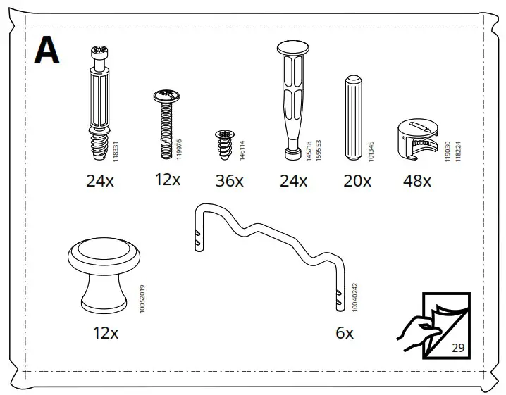 IKEA AA 2204049 4 HAUGA Chest of 6 Drawers Grey - Product Overview 4