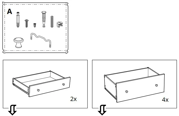 IKEA AA 2204049 4 HAUGA Chest of 6 Drawers Grey - Product Overview 41