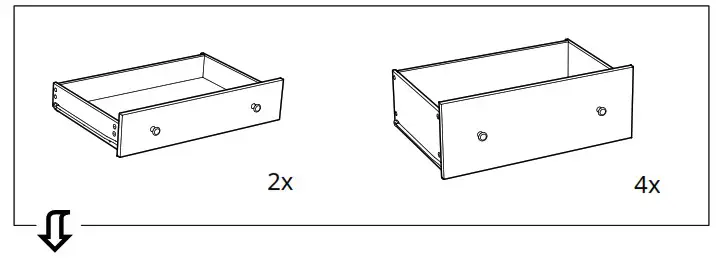 IKEA AA 2204049 4 HAUGA Chest of 6 Drawers Grey - Product Overview 45