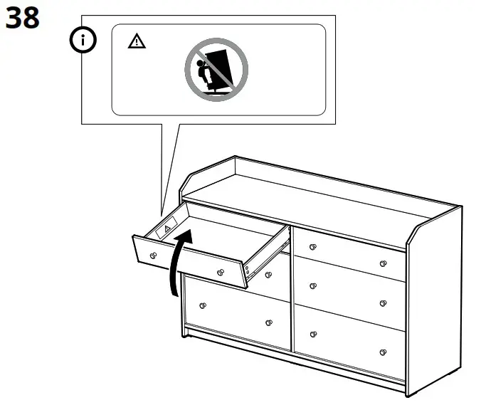 IKEA AA 2204049 4 HAUGA Chest of 6 Drawers Grey - Product Overview 54