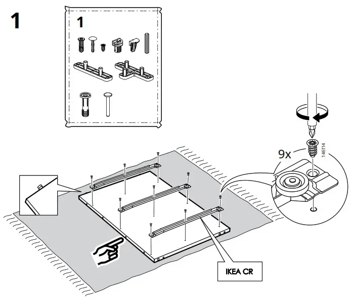 IKEA AA 2204049 4 HAUGA Chest of 6 Drawers Grey - Product Overview 9
