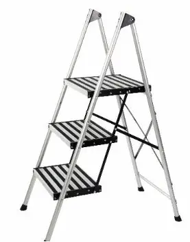 PROFI-PARTNER 49461 Safety Folding Step Ladder with Handrail - attention