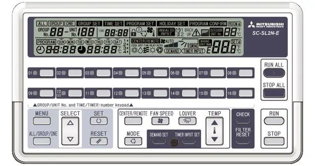 MITSUBISHI SC-SL2N-E Central Control with LCD Display-fig1
