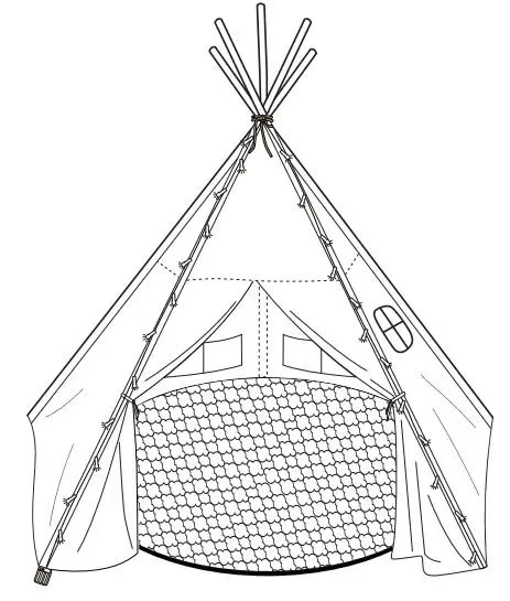 Tiny Land TP0005 Teepee Tent Instruction Manual - Assembly and usage guidelines