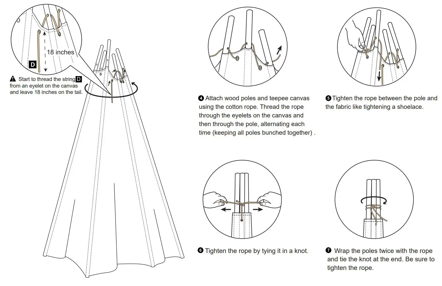 Tiny Land TP0005 Teepee Tent Instruction Manual - Product Overview