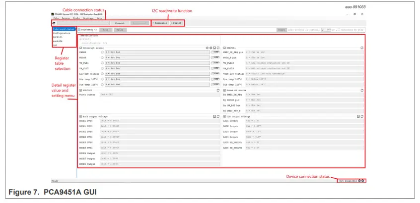 NXP Semiconductors PCA9451A-EVK Evaluation Board - GUI software