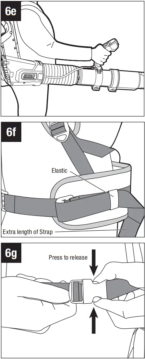 EGO LBPX8000 56 Volt Lithium Ion Commercial Backpack Blower - Support Harness 3