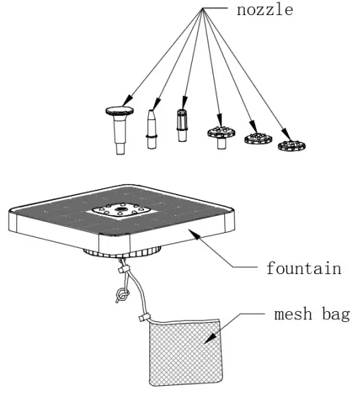 FOOFEE FFP02 Solar Bird Bath Fountain Pump -