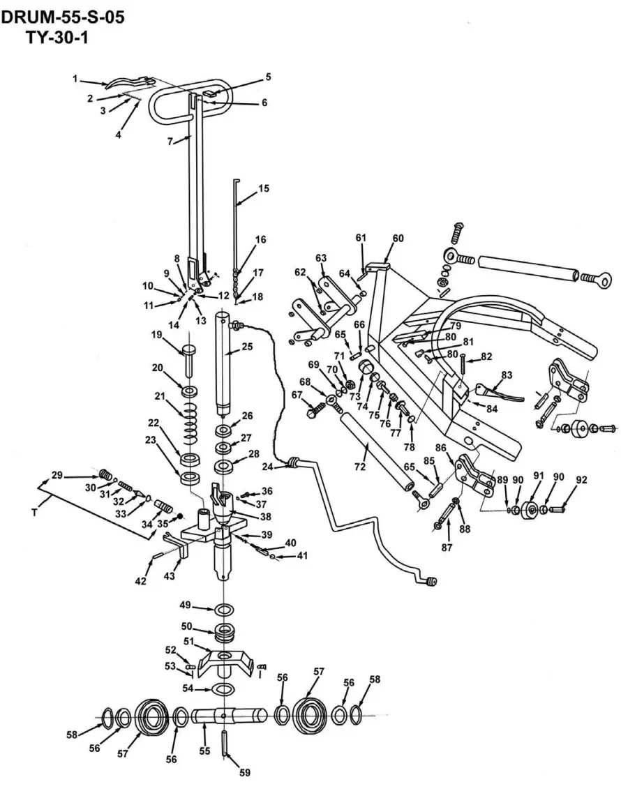 Vestil DRUM 55S Portable Drum Jack - fig