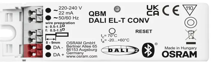 OSRAM-QBM-DALI-EL-T CONV-Qualified-Bluetooth-Mesh-DALI-Converter-PRODUCT