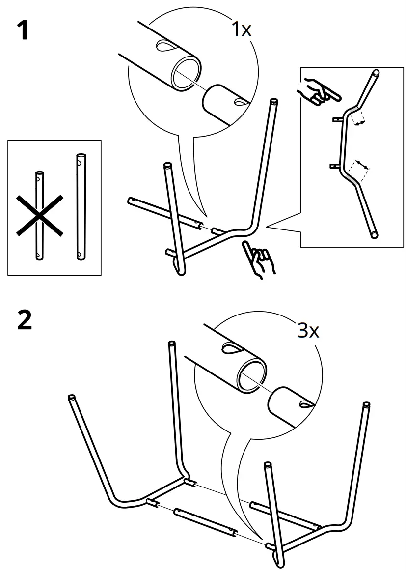 IKEA SEFAST Underframe White - PACKAGE 2