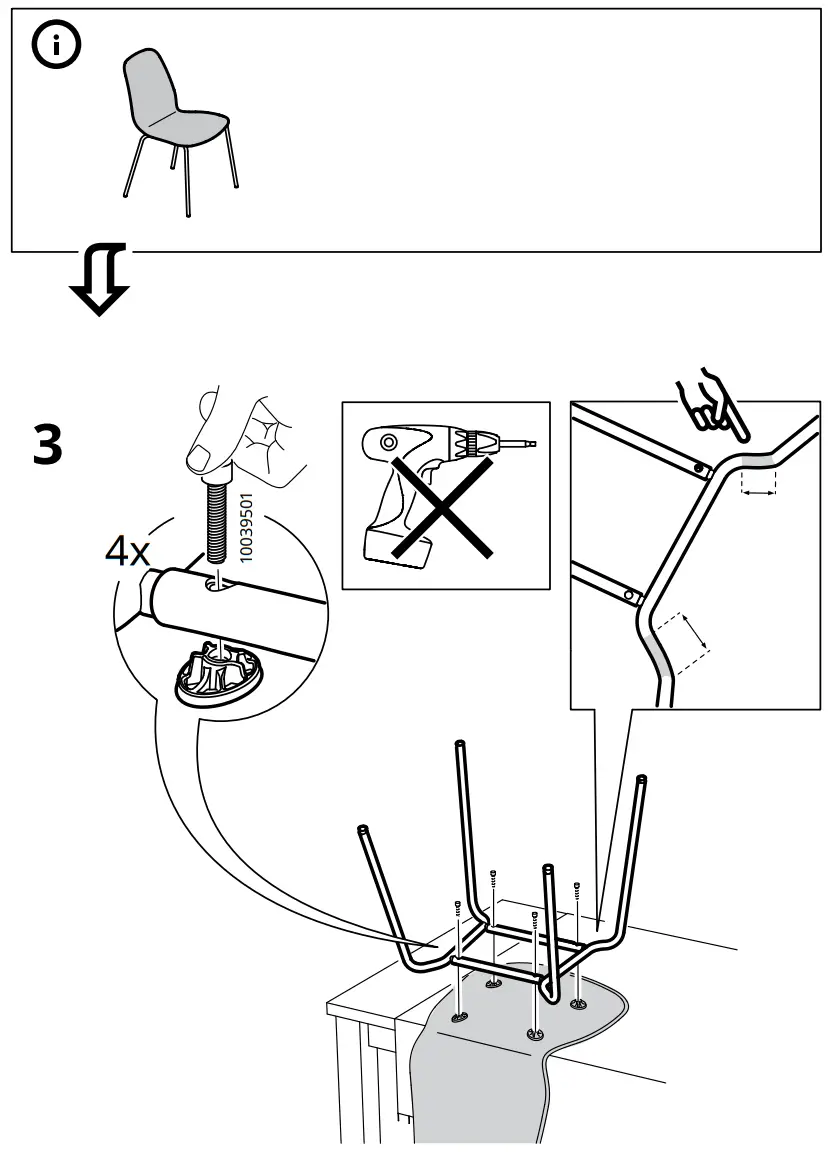 IKEA SEFAST Underframe White - PACKAGE 3