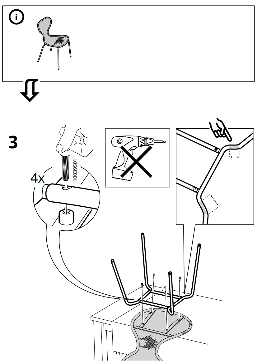 IKEA SEFAST Underframe White - PACKAGE 4