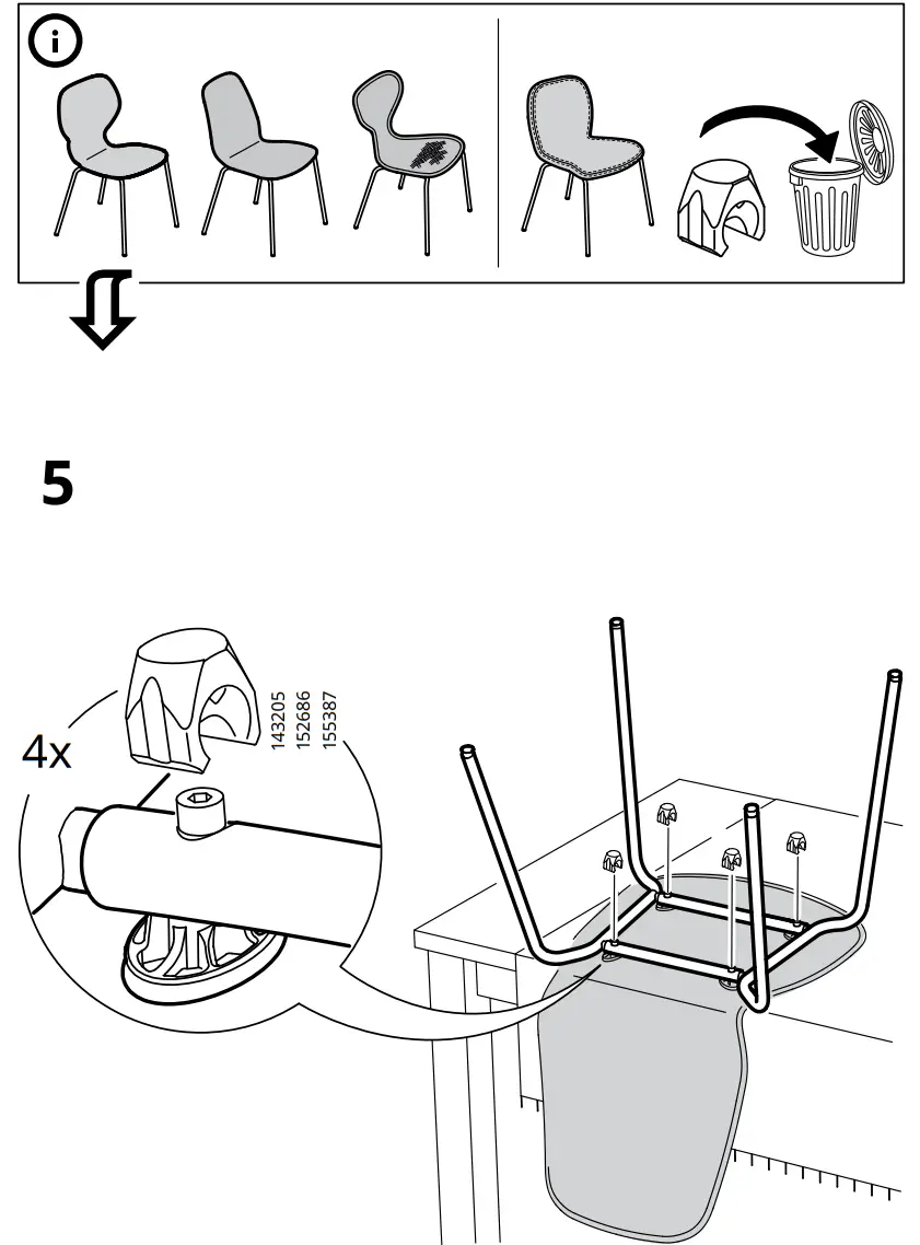 IKEA SEFAST Underframe White - PACKAGE 5